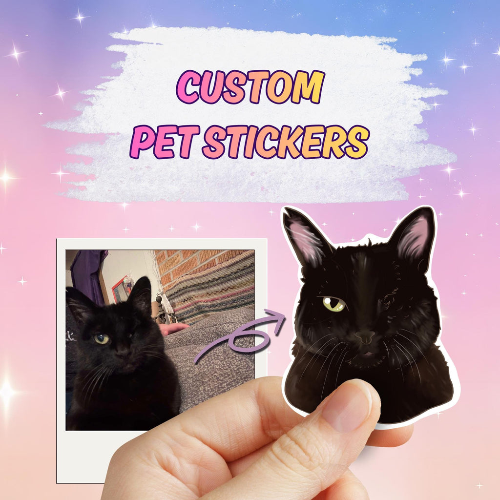 Custom Pet Sticker Pack | Personalized Pet Drawing | Custom Dog or Cat Stickers | Pet Lover Gift